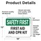 Signmission First Aid And CPR Kit, 18 in W x Rectangle, Vinyl Decal OS-2PACK-SF-D-1218-L-10620 - alternate 5
